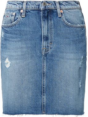 Tommy Jeans Sukňa - MOM DNM SKIRT CE737 modrá