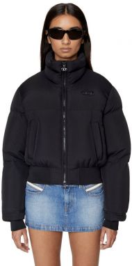 Diesel Bunda - W-PEYTON-SHORT JACKET čierna