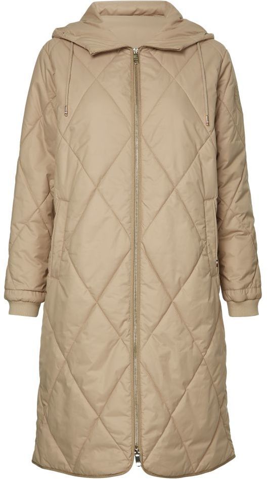 Tommy Hilfiger Kabát - LW SORONA QUILTED COAT béžový