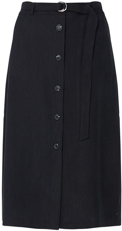 Tommy Hilfiger Sukňa - TENCEL TWILL SKIRT čiernej farby