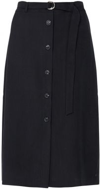 Tommy Hilfiger Sukňa - TENCEL TWILL SKIRT čiernej farby