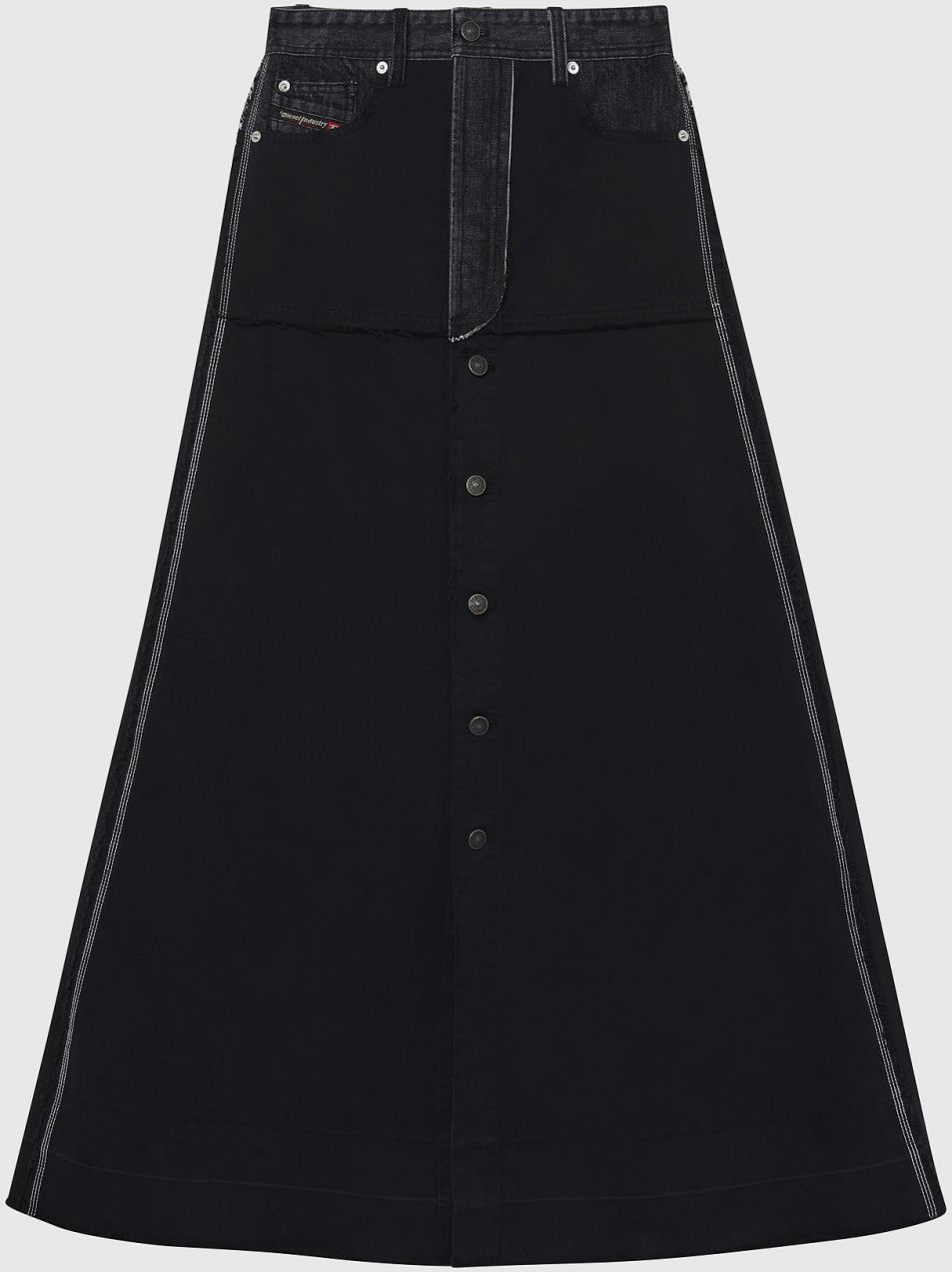 Diesel Sukňa - OMISTY SKIRT čierna