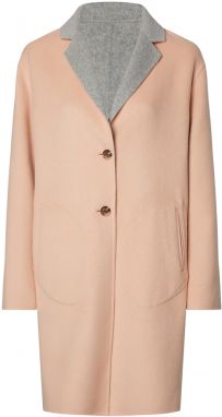 Tommy Hilfiger Kabát - ALISON REV DF WOOL BLEND COAT ružový