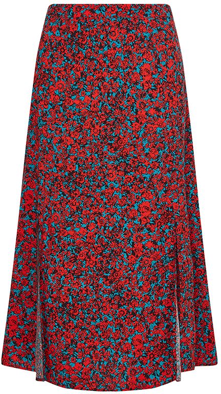 Tommy Hilfiger Sukňa - VISCOSE MIDI SKIRT kvetinová