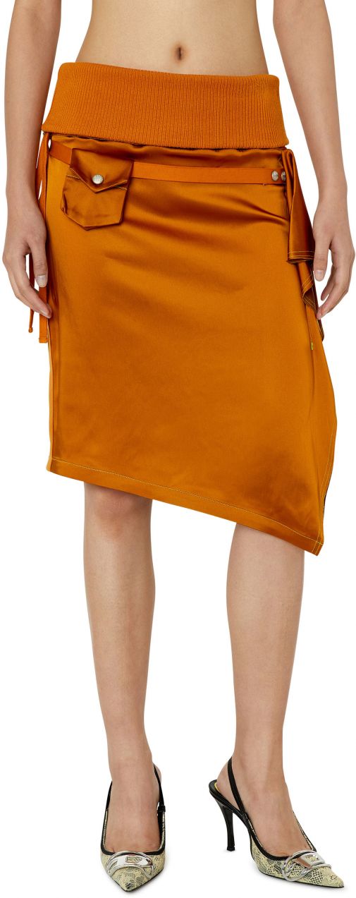 Diesel Sukňa - O-PAULINE SKIRT hnedá