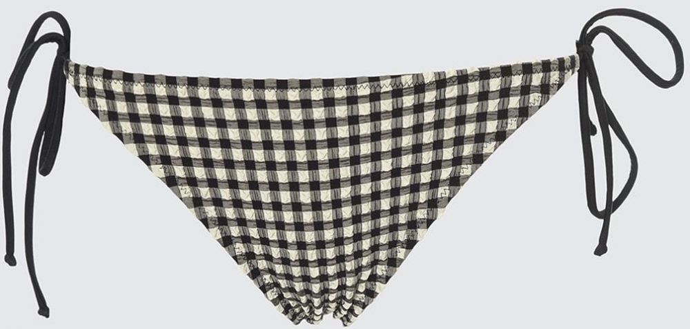 Trendyol Plaid Textured Bikini bottom