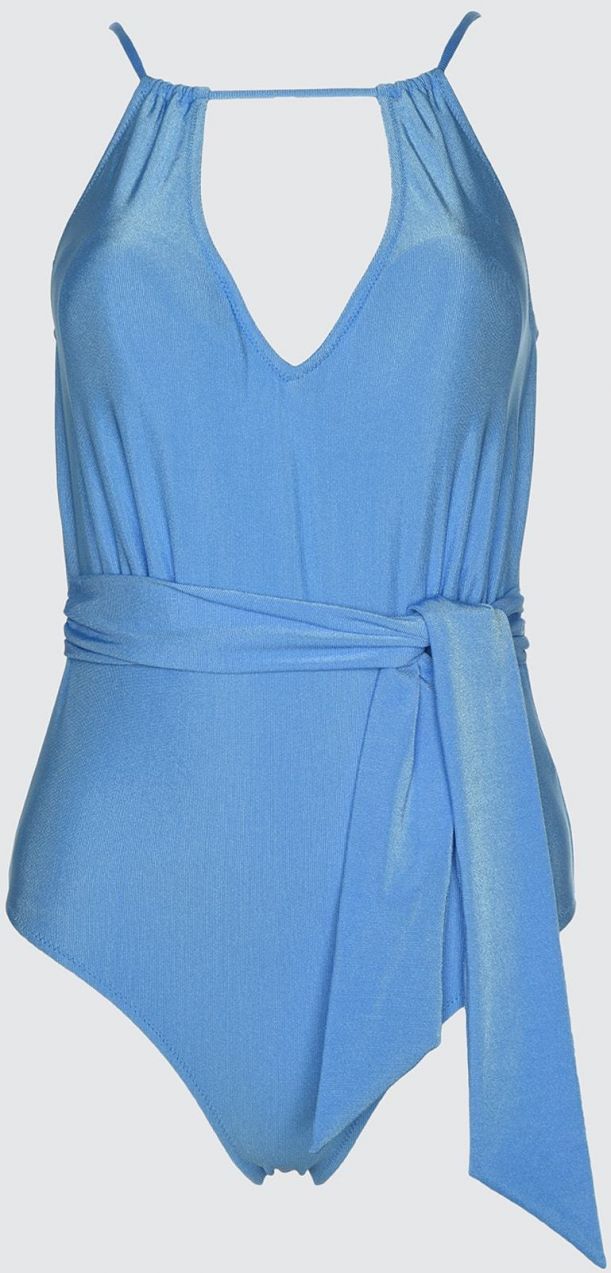 Trendyol Saks Halter Collar Tingling Detailed Swimsuit