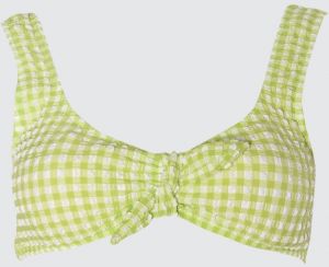 Trendyol Green Textured Tie Detailed Bikini Top