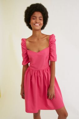 Trendyol Fuchsia Balloon Sleeve Dress