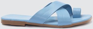 Trendyol Blue Cross-Band Women's Slippers