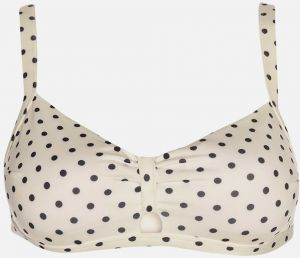 Trendyol White Polka Dot Bikini Top