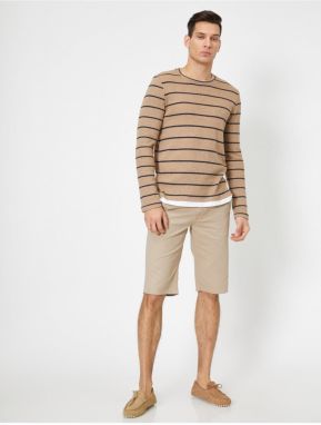 Koton Men's Ecru Pocket Detailed Shorts