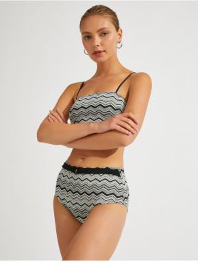 Koton Patterned Bikini Bottoms With Belt