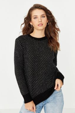 Trendyol Black Patterned Knitwear Sweater