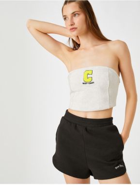 Koton Slogan Printed Shorts