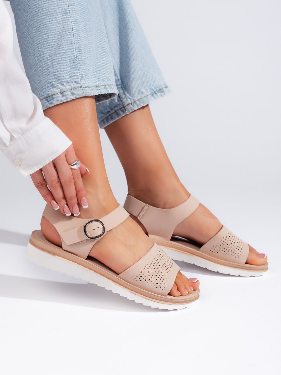 Light pink platform sandals by Sergio Leone