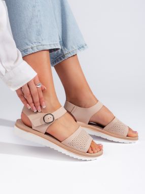 Light pink platform sandals by Sergio Leone