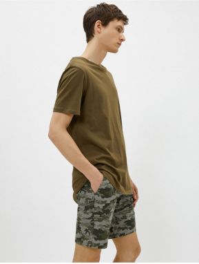 Koton Men's Khaki Patterned Shorts & Bermuda