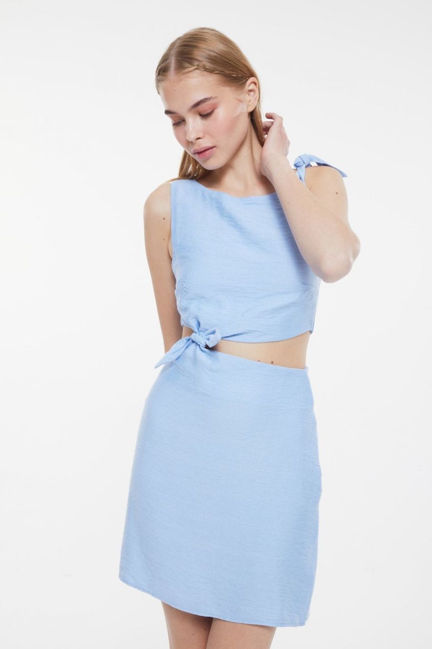 Trendyol Blue Cut Out Detailed Dress