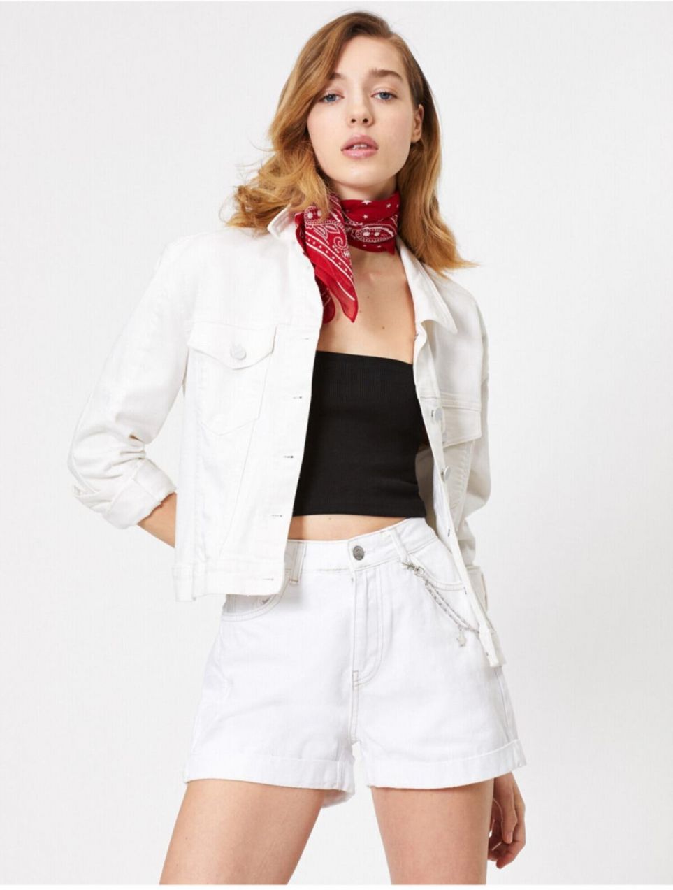 Koton Women's White Shorts & Bermuda