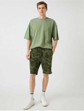 Koton Printed Pocket Shorts Laced Waist