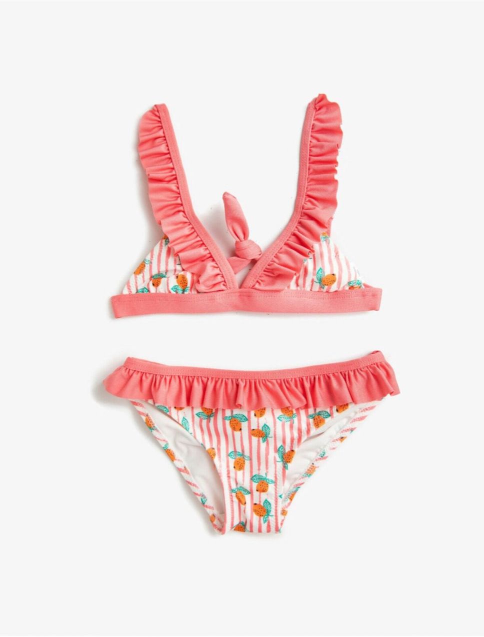 Koton Two Piece Bikini Bikini With Floral Ruffle