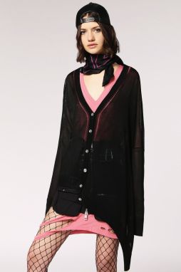 Kardigán - Diesel MKNOW CARDIGAN čierny