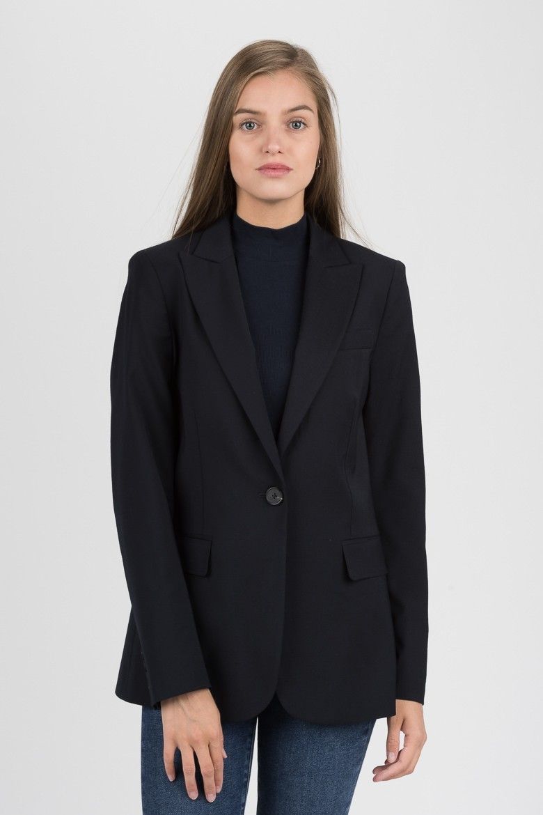 Tommy Hilfiger Sako - TH ESSENTIAL FLEX WOOL SB BLAZER tmavomodré