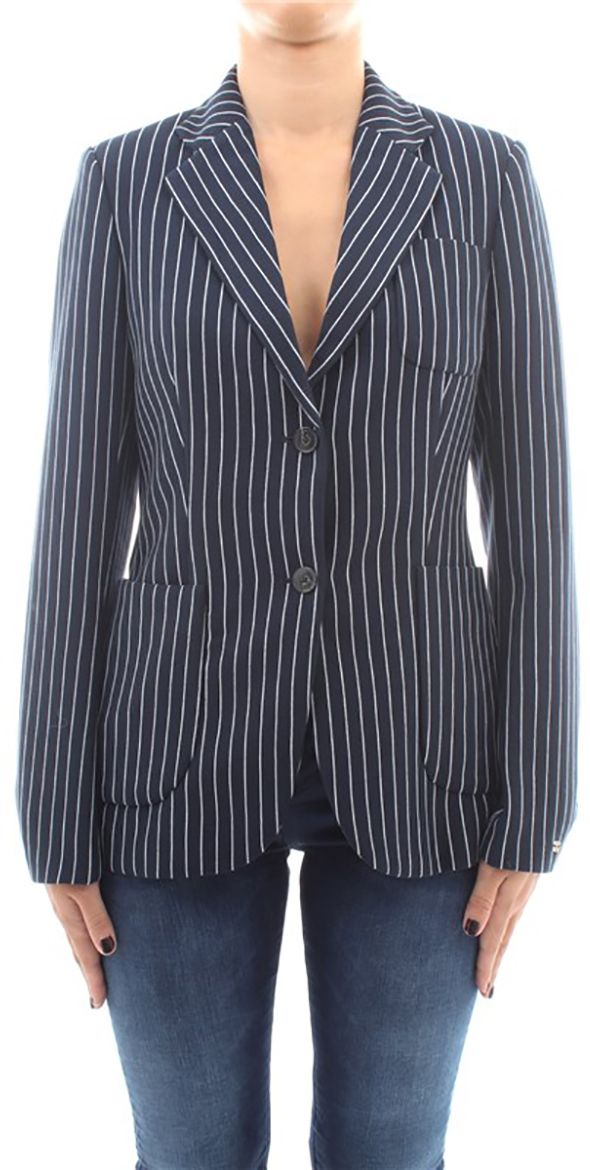 Tommy Hilfiger Sako - JANNALEE SB BLAZER tmavomodré