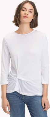 Tommy Hilfiger Top - LIV C-NK TOP 3/4 SLV biely