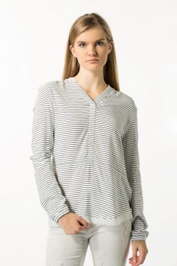 Tommy Jeans Blúzka - Tommy Hilfiger THDW BLOUSE L/S 8 modrá