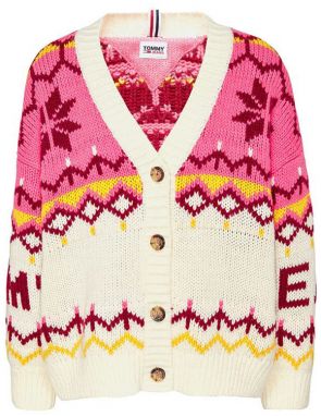 Tommy Jeans Sveter - TJW FAIRISLE CARDIGAN farebný
