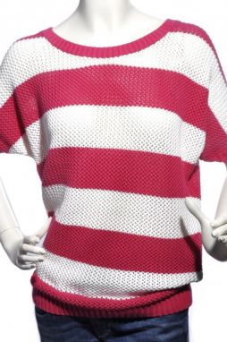 Tommy Hilfiger Sveter - diva stripe batw ružový