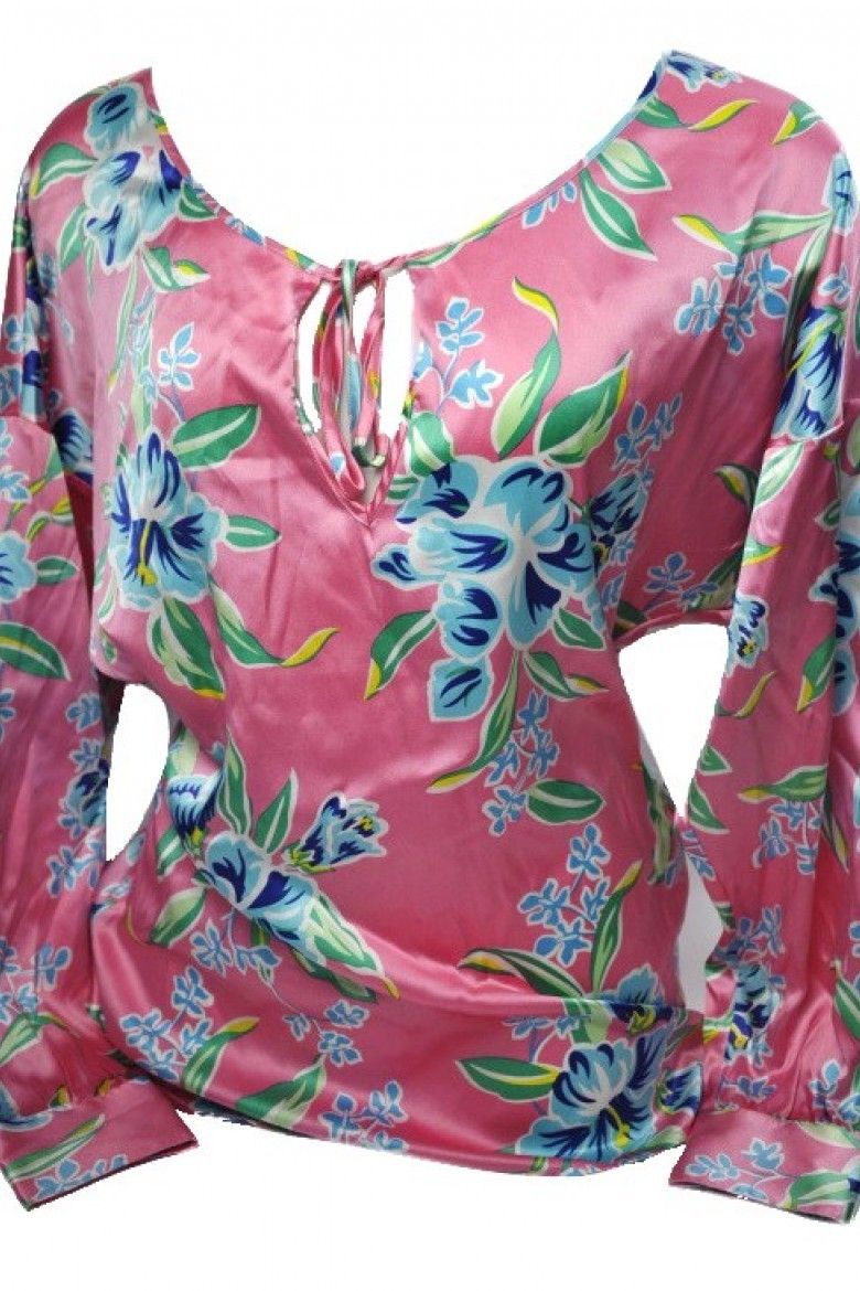 Tommy Hilfiger Blúzka - sander flower pr ružová