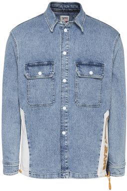 Tommy Jeans Bunda - DENIM WORKER SHIRT JACKET SMXLBC modrá