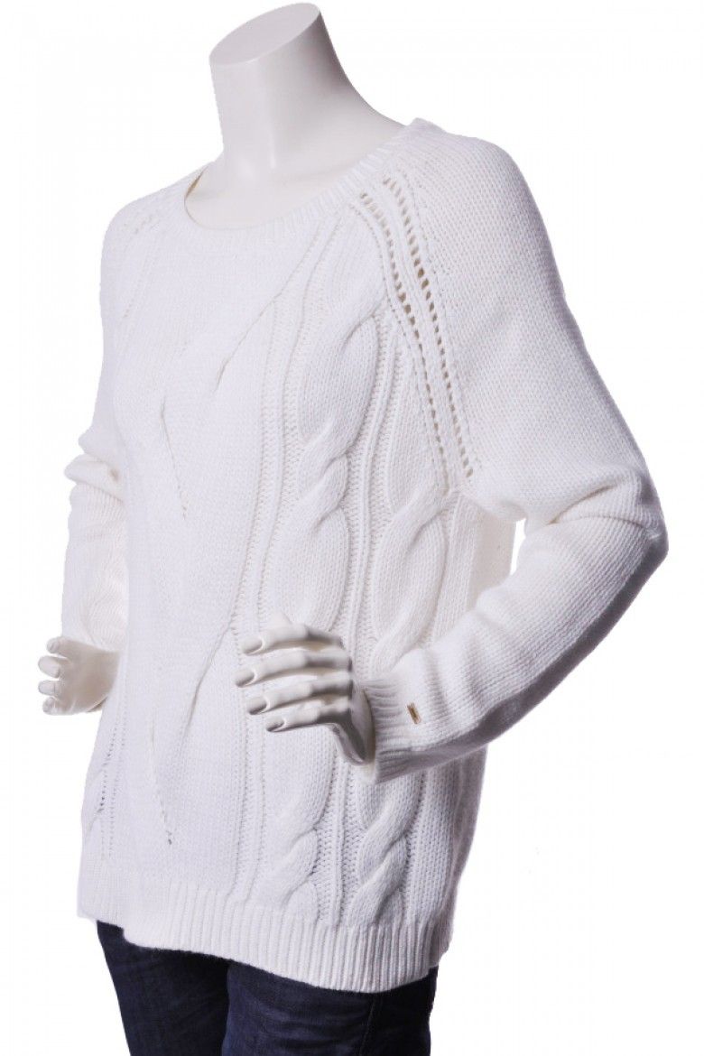 Tommy Hilfiger Sveter - SIENNA C-NK SWTR biely