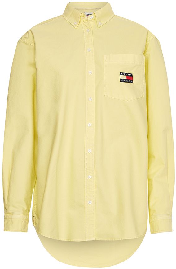 Tommy Jeans Košeľa - TJW BADGE BOYFRIEND SHIRT žltá