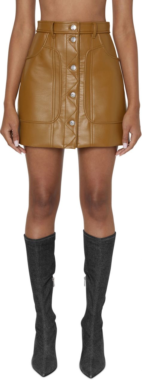 Diesel Sukňa - O-AMBRA-A SKIRT hnedá