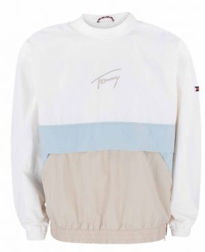 Tommy Jeans Bunda - TJM SIGNATURE NYLON CREW JACKET biela