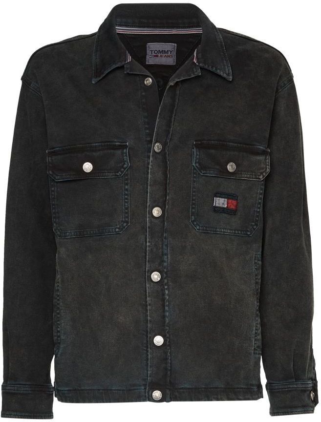 Tommy Jeans Bunda - UTILITY SHIRT JKT RCYCR  CF7101 čierna