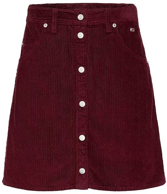 Tommy Jeans Sukňa - TJW CORDUROY MINI SK červená