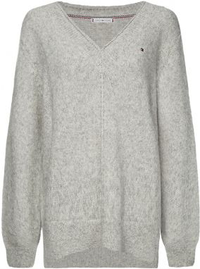 Tommy Hilfiger Sveter - AD CEVIE V-NK SWT šedý
