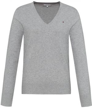 Tommy Hilfiger Sveter - V-NK SWTR šedý