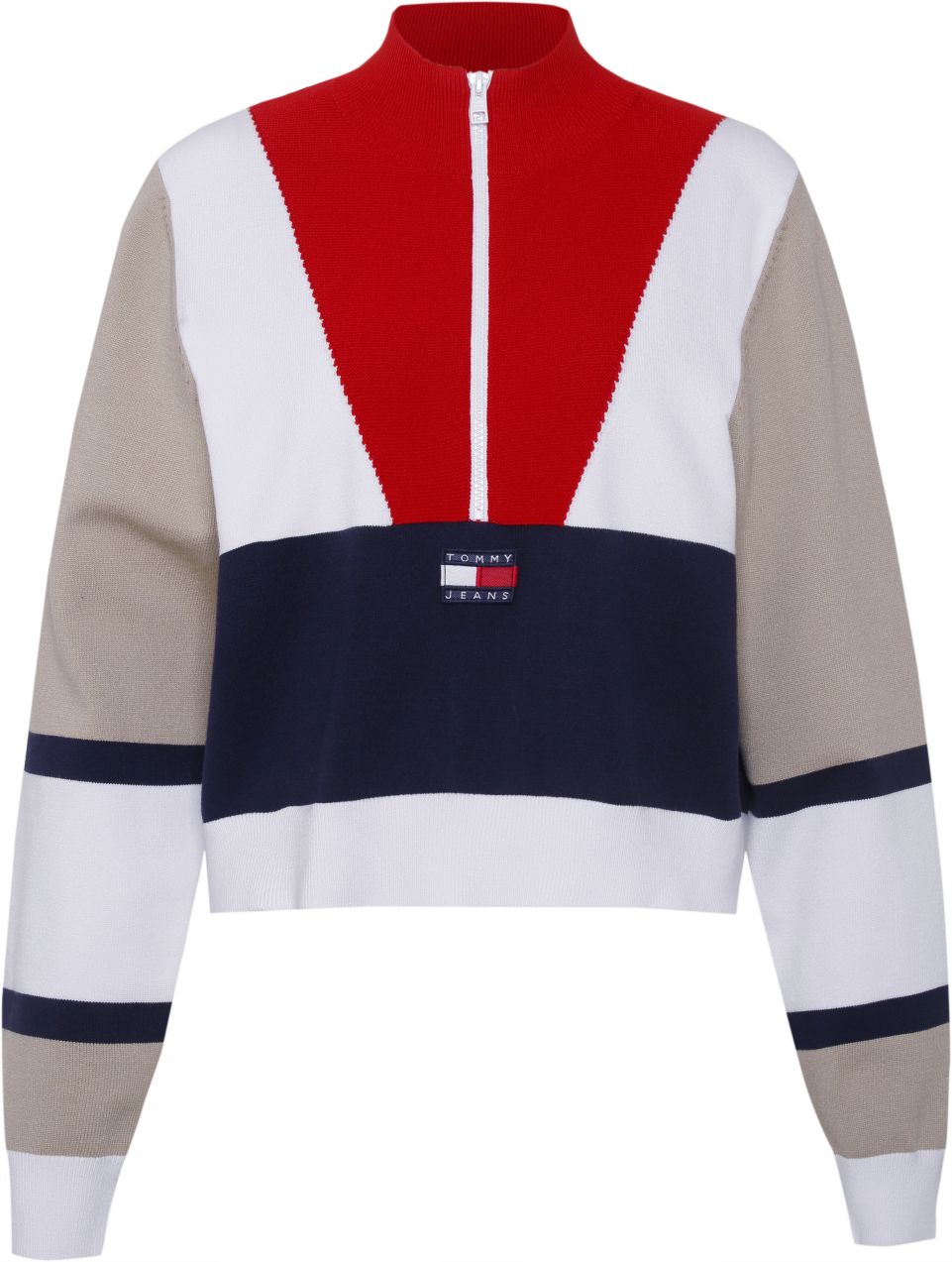 Tommy Jeans Sveter - TJW COLORBLOCK LOGO SWEATER viacfarebný