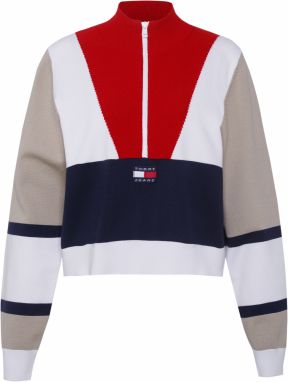 Tommy Jeans Sveter - TJW COLORBLOCK LOGO SWEATER viacfarebný