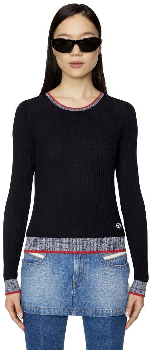 Diesel Sveter - M-ARIANNE KNITWEAR čierny