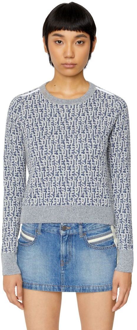 Diesel Sveter - M-ORAIAH-MON KNITWEAR modrý