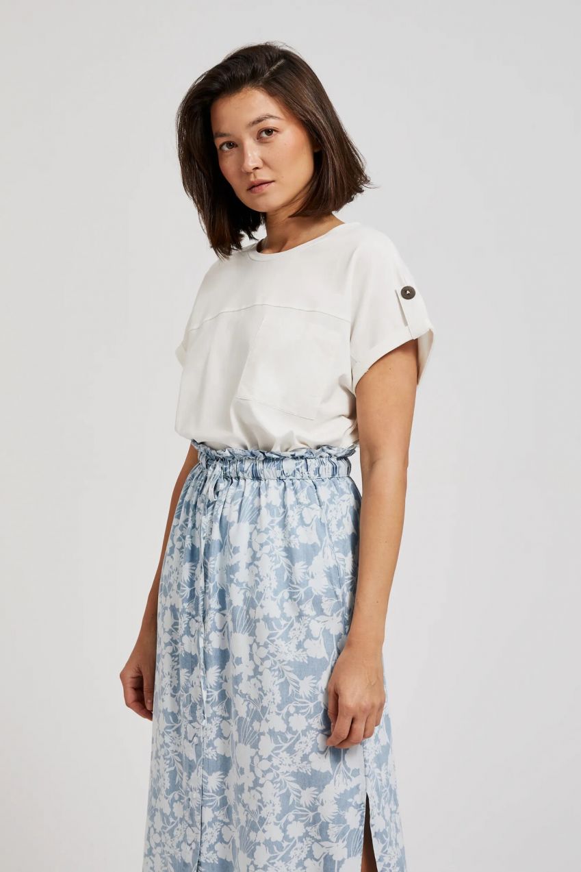 Women's blouse with pocket MOODO - white