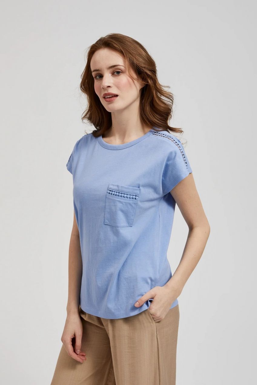 Women's T-shirt with MOODO application - blue