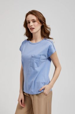 Women's T-shirt with MOODO application - blue